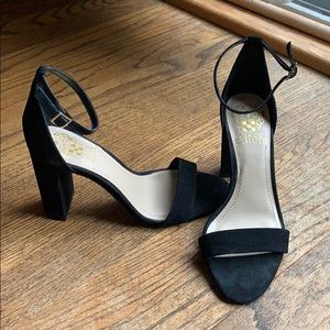 Vince camuto black strap heels